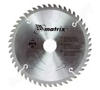 Пильный диск по дереву 190 х 20мм 48 зубьев + кольцо 16/20  MATRIX  Professional 73214 купить в Ноябрьске