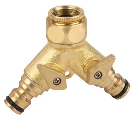 Распределитель двухканальный RACO &quot;Profi&quot; (резьба внешняя-наконечник) латунный, 1/2&quot; х 3/4&quot; 4246-55034B купить в Ноябрьске