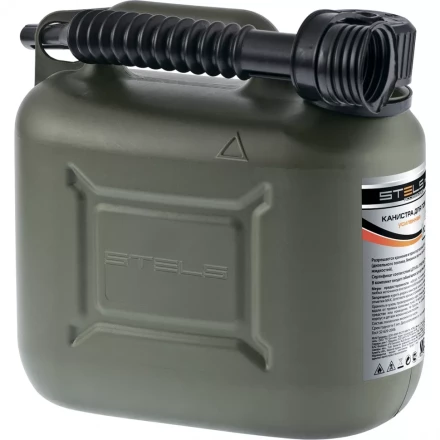Канистра для ГСМ вертикальная 5 л пластиковая усиленная STELS артикул 53124 купить в Ноябрьске