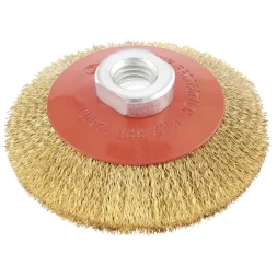 Щетка для УШМ, 115 мм, М14, &quot;тарелка&quot;, витая проволока  MATRIX 74612