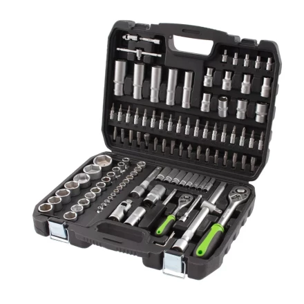 Набор инструмента 108 предметов, 1/2&quot;, 1/4&quot; Сибртех 13498 купить в Ноябрьске