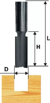Фреза пазовая прямая ф12x32мм хв 12мм ДСП 28023 купить в Ноябрьске