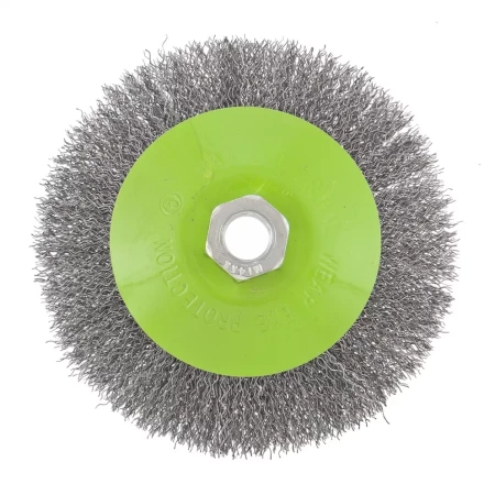 Щетка для УШМ 125 мм М14 &quot;тарелка&quot; витая проволока СИБРТЕХ 746167 купить в Ноябрьске