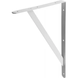 Уголок-кронштейн STAYER &quot;MASTER&quot;, усиленный, 400х280х30х4мм, белый 37423-1