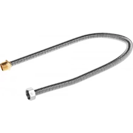 Подводка ЗУБР &quot;ЭКСПЕРТ&quot; сильфонная из нержавеющей стали, для воды, г/ш  (гайка-штуцер), 1/2&quot;, 0,6м 51011-G/S-060 купить в Ноябрьске