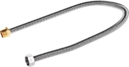 Подводка ЗУБР &quot;ЭКСПЕРТ&quot; сильфонная из нержавеющей стали, для воды, г/ш  (гайка-штуцер), 1/2&quot;, 0,6м 51011-G/S-060 купить в Ноябрьске