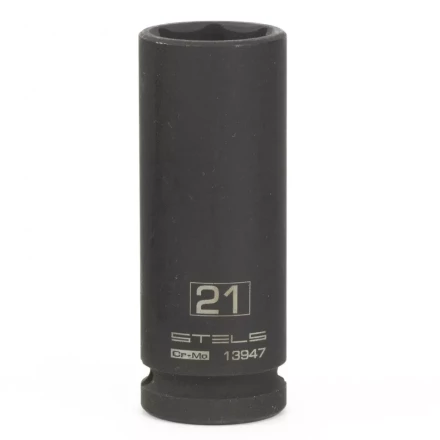 Головка ударная удлиненная шестигранная 21мм 1/2&quot; CrMo Stels 13947 купить в Ноябрьске
