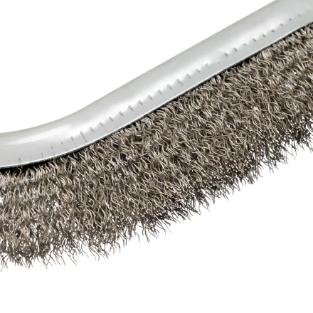 Щетка металлическая с пластмассовой ручкой, нержавеющая проволока Denzel 748287 купить в Ноябрьске