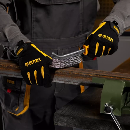 Щетка металлическая с пластмассовой ручкой, нержавеющая проволока Denzel 748287 купить в Ноябрьске