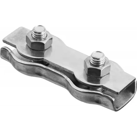 Зажим троса ЗУБР &quot;МАСТЕР&quot; двойной, оцинкованный, 6мм, 25 шт 4-304445-06 купить в Ноябрьске