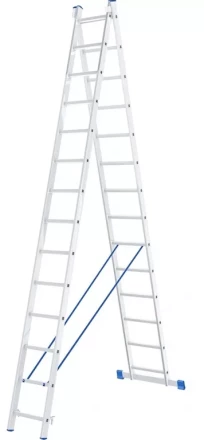 Лестница 2-х секционная алюминиевая 2*14 1013302 купить в Ноябрьске