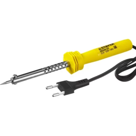 Паяльник STAYER &quot;STANDARD&quot; с пластмассовой рукояткой и долговечным жалом, 25 Вт, конус 55330-25 купить в Ноябрьске