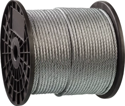 Трос стальной ЗУБР &quot;ПРОФЕССИОНАЛ&quot;, оцинкованный, DIN 3055, d=2 мм, L=200 м 4-304110-02 купить в Ноябрьске