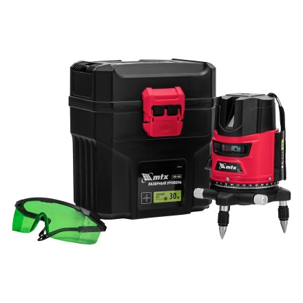 Лазерный уровень MTX CRX-30G, 30 м, зеленый луч, батарейки, резьба 5/8&quot; 35032 купить в Ноябрьске