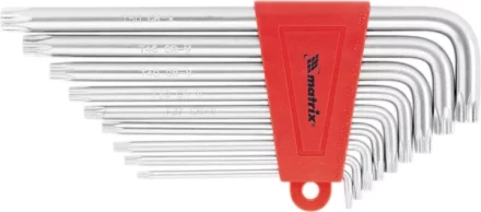 Набор ключей шестигранных имбусовых TORX, 9 шт: T10-T50,  CrV, удлиненные, сатин  MATRIX 12306 купить в Ноябрьске