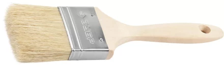 Кисть плоская ЗУБР &quot;УНИВЕРСАЛ-ЭКСПЕРТ&quot;, светлая натуральная щетина, деревянная ручка, 2,5&quot;/63мм 01005-063 купить в Ноябрьске