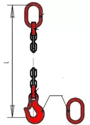 Строп цепной одноветвевой 1СЦ 12.5 т  L=4 м  8 кл купить в Ноябрьске
