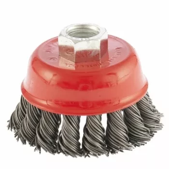 Щетка для УШМ, 65 мм, М14, &quot;чашка&quot;, крученая металлическая проволока  MATRIX 74620 купить в Ноябрьске