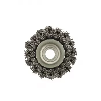 Щетка для УШМ, 65 мм, М14, &quot;чашка&quot;, крученая металлическая проволока  MATRIX 74620 купить в Ноябрьске