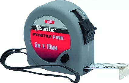 Рулетка Fine 5 м х 19 мм пластиковый корпус  MATRIX 31017 купить в Ноябрьске