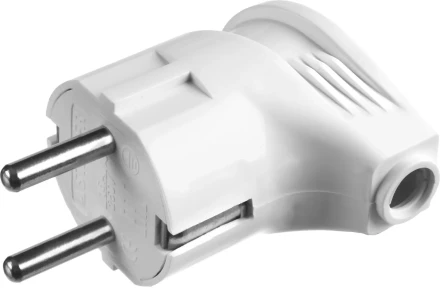 Вилка MAXElectro электрическая, 16А/220В, угловая, с заземлением, белая, STAYER 55161-W купить в Ноябрьске