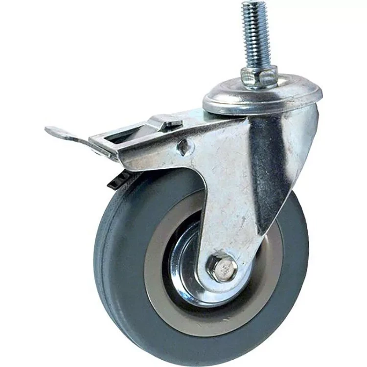 Аппаратное поворотное колесо с болтом  HITCH 50*18 резина серая SCtg25 (SZ084818) купить в Ноябрьске