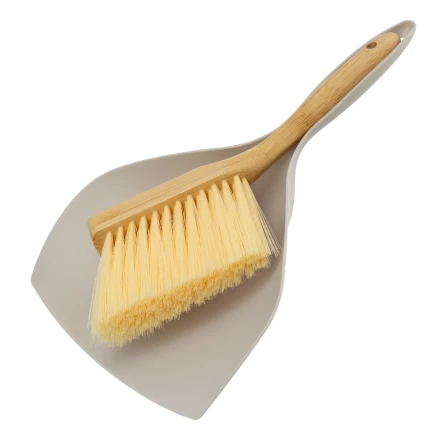 Набор: совок 290x190 мм и бамбуковая щетка-сметка 220 мм, Home// Palisad 93572 купить в Ноябрьске