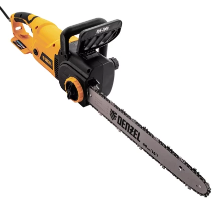 Пила цепная электрическая Denzel EDS-2000, 2 кВт,продольная, шина 40 см, шаг 3/8, паз 1.3 мм, 56 звеньев 95618 купить в Ноябрьске