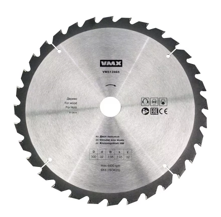Диск пильный ф300х32 z32 дерево VMX 512465 купить в Ноябрьске