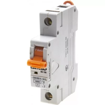 Выключатель автоматический СВЕТОЗАР 1-полюсный, 40 A, "C", откл. сп. 10 кА, 230 / 400 В SV-49071-40-C купить в Ноябрьске
