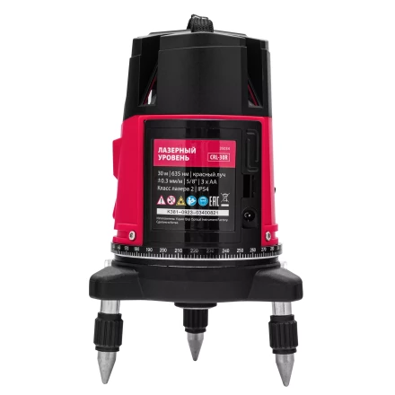 Лазерный уровень MTX CRL-30R, 30 м, красный луч, батарейки, резьба 5/8&quot; 35034 купить в Ноябрьске