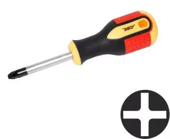 Отвертка крестовая РH№0х 75мм,трехкомп.рук 1/12/120 19670 купить в Ноябрьске