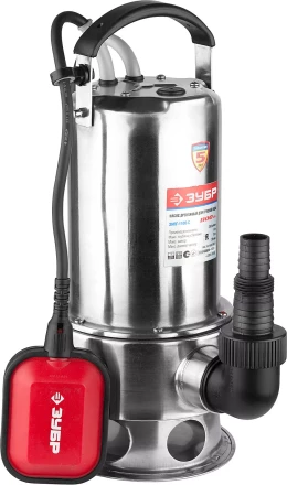 Насос ЗУБР погружной для грязной воды, корпус из нержавеющей стали, пропускная способность 280 л/мин, 1100Вт ЗНПГ-1100-С купить в Ноябрьске