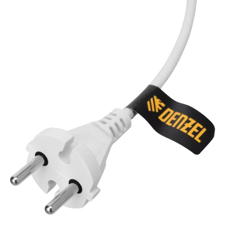 Шнур сетевой Denzel Energy Series, ПВС, 3 м, 2 x 1 мм, с неразборной вилкой, белый, 3 м, 37664 купить в Ноябрьске
