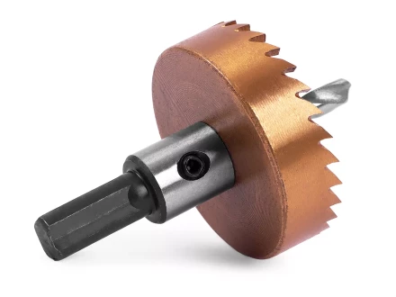 HSS-TiN коронка MESSER 50мм с центр. сверлом и толкающей пружиной для  лист. материала  до 2 мм ц/х купить в Ноябрьске