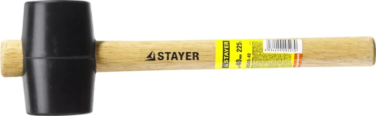 Киянка STAYER резиновая черная с деревянной ручкой, 225г 20505-40 купить в Ноябрьске
