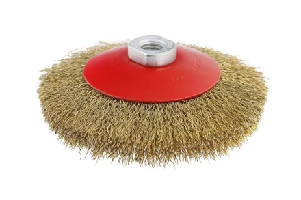 Кордщетка HAMMER тарелка 125мм для УШМ гофрированная латунированная сталь (207-108) купить в Ноябрьске