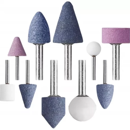 Набор STAYER &quot;MASTER&quot;: Абразивные минишарошки-насадки для гравера и дрели, хвостовик d 3,2 / 6,0мм, 10 предм. 2989-H10 купить в Ноябрьске