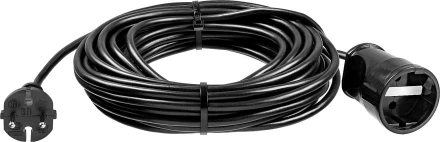 ЗУБР ПВС-207-Ш, ПВС, 2 x 0.75 мм2, 20 м, 2200 Вт, силовой удлинитель-шнур (55023-20) купить в Ноябрьске