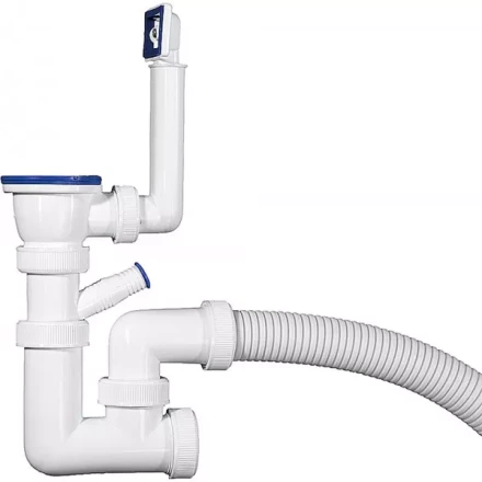 Сифон ЗУБР &quot;МАСТЕР&quot; колбовый для моек и раковин, выпуск - нержавеющая чашка, перелив, отвод для стиральной машины 51869 купить в Ноябрьске