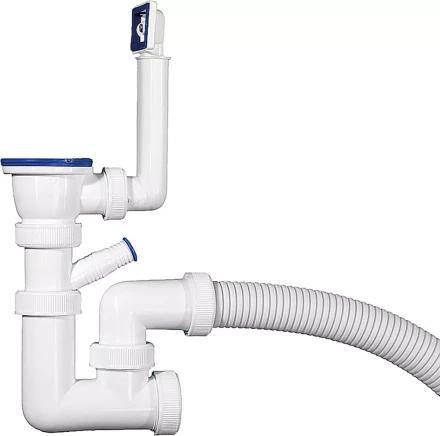 Сифон ЗУБР &quot;МАСТЕР&quot; колбовый для моек и раковин, выпуск - нержавеющая чашка, перелив, отвод для стиральной машины 51869 купить в Ноябрьске