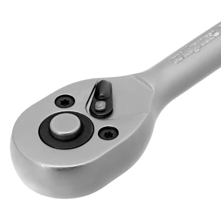 Ключ-трещотка 1/4&quot;, 45 зубьев, с быстрым сбросом, матовый хром Сибртех 14021 купить в Ноябрьске