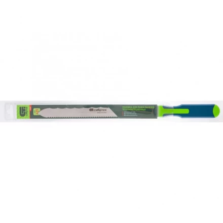 Нож для резки теплоизоляционных панелей 2-стороннее лезвие обрезиненная рукоятка 420мм лезвие-280мм Сибртех 79027 купить в Ноябрьске