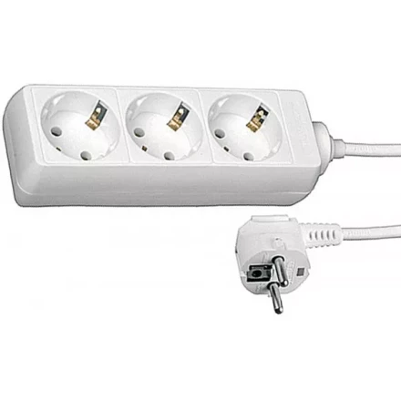 Удлинитель СВЕТОЗАР электрический с заземлением, евро, 3 гнезда, 2м SV-55033-2 купить в Ноябрьске
