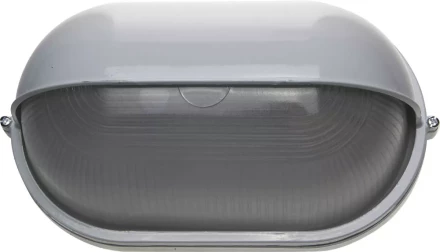 Светильник уличный СВЕТОЗАР влагозащищенный с верхним декоративным кожухом, овал, цвет белый, 100Вт SV-57223-W купить в Ноябрьске