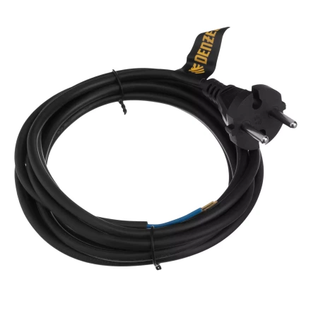 Шнур сетевой Denzel Energy Series, ПВС, 3 м, 2 x 1 мм, с неразборной вилкой, черный, 3 м, 37665 купить в Ноябрьске