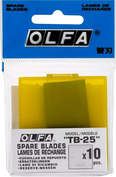Лезвие OLFA специальное, для скребка "TB-25", 4-х стороннее лезвие с 3-мя типами режущей кромки, 25 мм / 10 шт OL-TB-25 купить в Ноябрьске