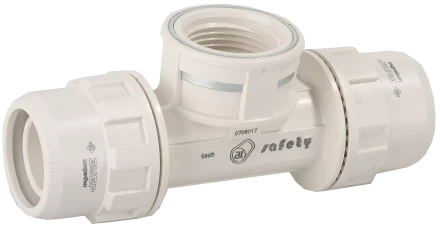 Штуцер с гайкой ЗУБР ШиреФит  - внутренняя резьба - штуцер с гайкой 16 мм - 1/2? - 16 мм переходной тройник 51502-16-1/2-16 купить в Ноябрьске