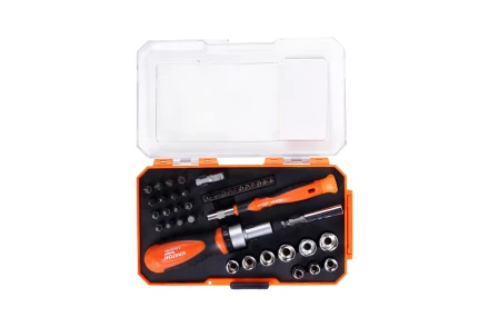 Набор отверток-держателей с битами и торцевыми головками Кратон Complect SSK-03, 41 пр. в кейсе 2 09 05 003 купить в Ноябрьске