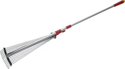 Грабли GRINDA, алюминиевый телескопический черенок, 15 круглых зубцов 421868 купить в Ноябрьске